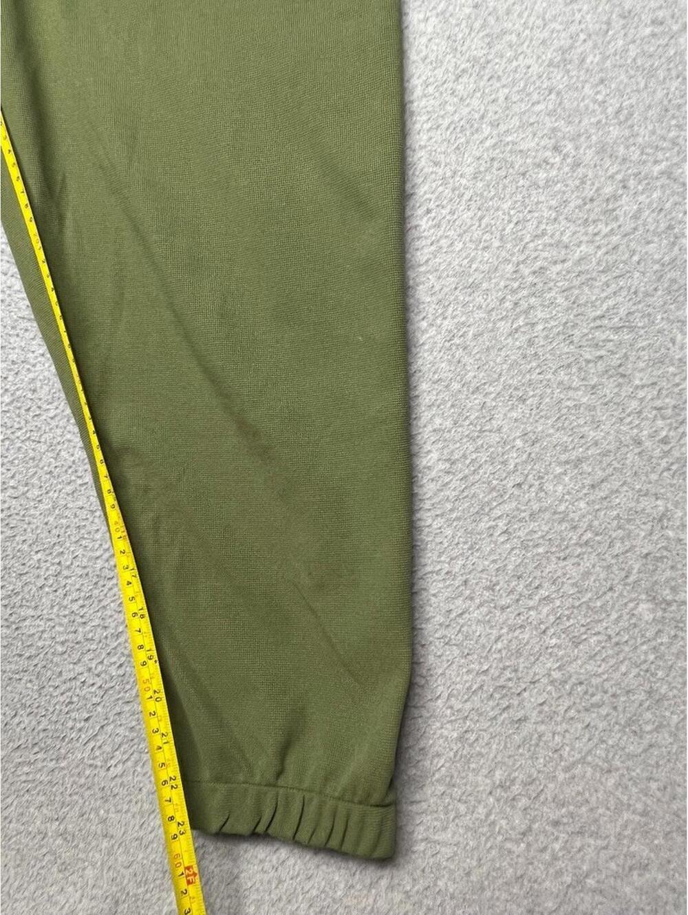 Halara Olive Green Waffle Overalls Jumpsuit M Wide Leg Boho Casual Athleisure - Picture 4 of 10
